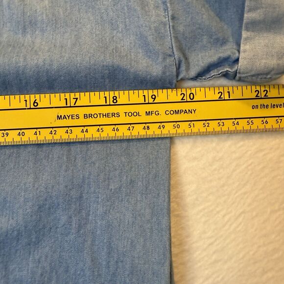 Old Navy Denim Chambray Dress Midi Embroidered Boho Cottage Core S/P - Picture 8 of 9